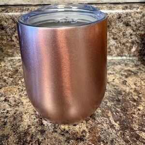 Metallic Rose Copper Insulated Stemless Tumbler with Lid - Unbranded